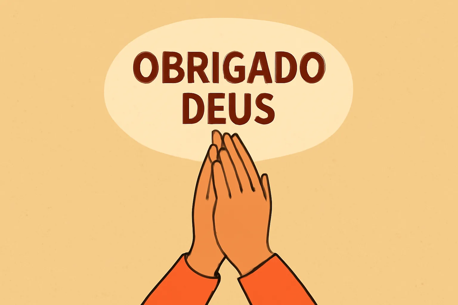 frase obrigado deus
